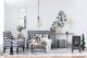 A & B Home Harper Antique White/Black Metal Chandelier-4