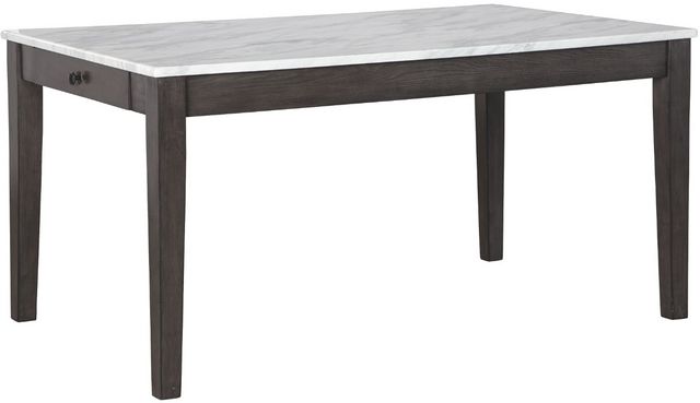 Benchcraft® Luvoni 7-Piece Dark Charcoal Gray Dining Set-1