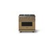 Viking® 5 Series 36" Golden Hour Pro Style Gas (NG) Range with Brushed Brass Trim-0