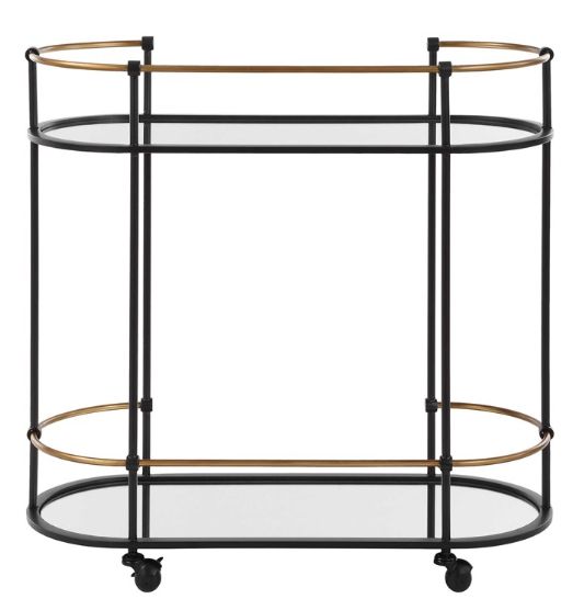 Uttermost® Andre Black Bar Cart-3