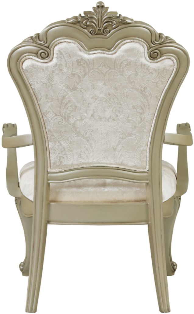New Classic® Home Furnishings Monique Champagne/Silver Dining Arm Chair-2