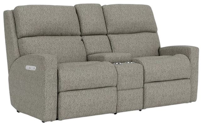 Flexsteel® Customizable Catalina Power Reclining Loveseat with Console and Power Headrests-0