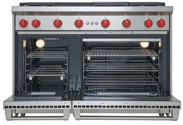 Wolf® 48" 6-Burners Stainless Steel Pro Style Liquid Propane Gas Range with Infrared Griddle -2
