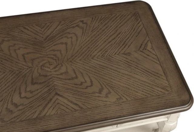 Bernards Linden Brown Cocktail Table with White Base-2