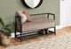 Monarch Specialties Inc. Dark Taupe 42" Black Metal Storage Bench-3