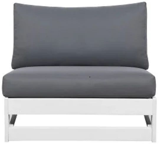 Linon Bluffton Gray/White Acacia/Fabric Outdoor Chair-2