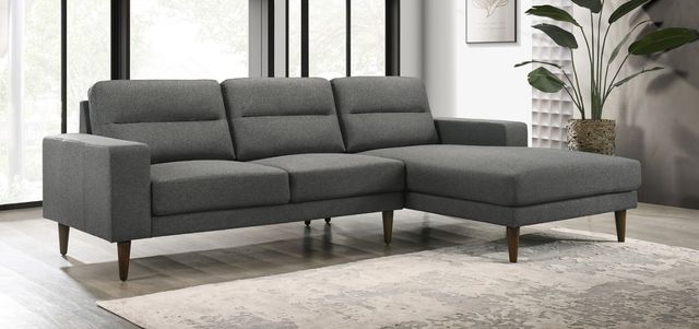 New Classic® Home Furnishings Vale 2-Piece Gray Right-Arm Facing Sectional and Chaise-1
