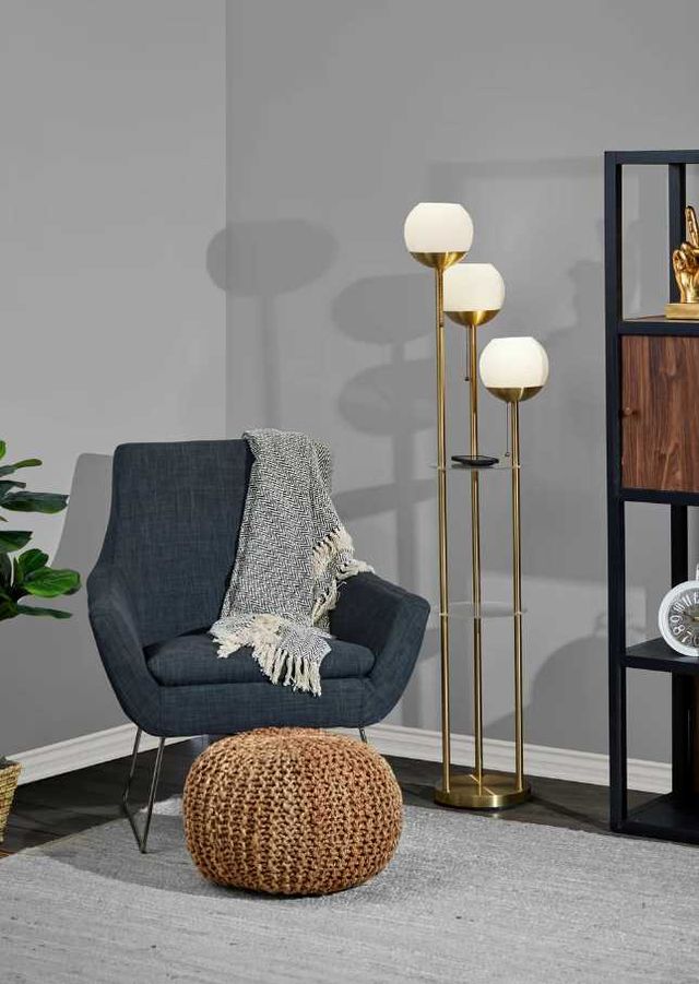 Adesso® Bianca Antique Brass Shelf Floor Lamp-4