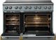 Viking® 5 Series 48" Novembery Sky Pro Style Induction Range with Brushed Brass Trim-1
