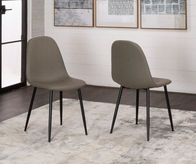 Cramco Leah Matte Black/Mocha Dining Side Chair-1