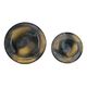 A & B Home 2-Piece Black/Gold Charger Set-0