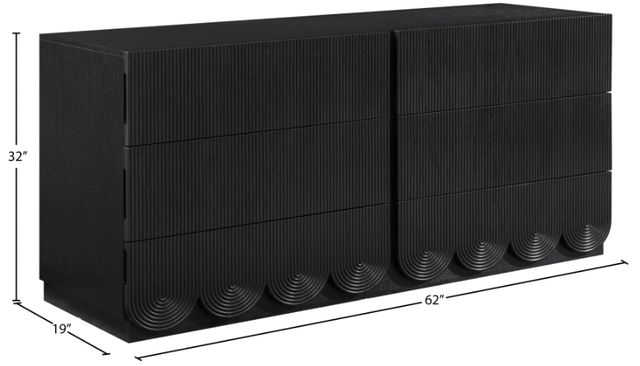Meridian Furniture Scallop Black Dresser-4