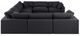 Meridian Furniture Comfy 8-Piece Black 158" Modular Sectional-2