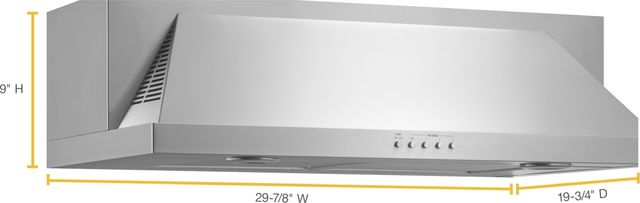 Amana® 30" Stainless Steel Convertible Under Cabinet Hood-2