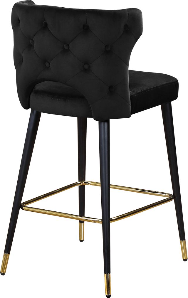 Meridian Furniture Kelly Black Velvet Counter Stool-1