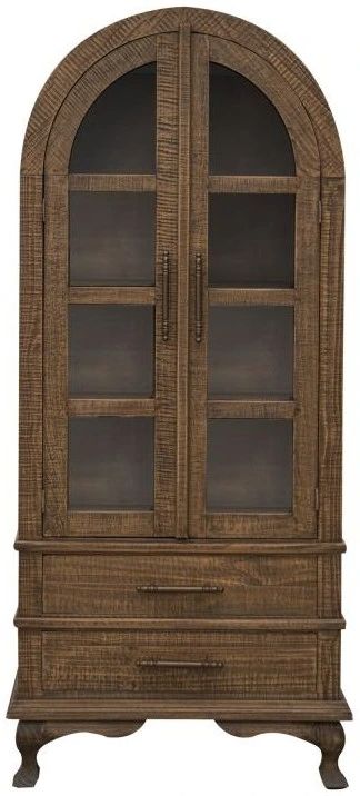 International Furniture Direct Arlette Coffee Ochre Door Cabinet-3