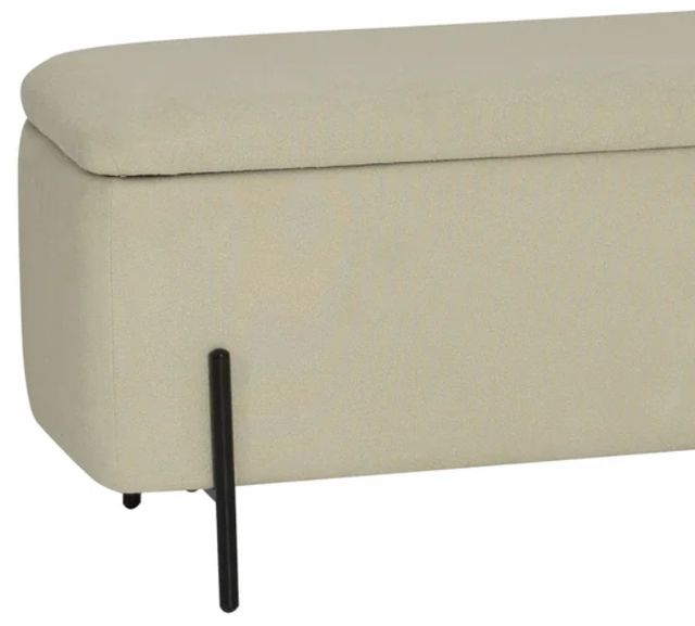 Powell® Mavis Mint Frost Green Upholstered Storage Bench-1