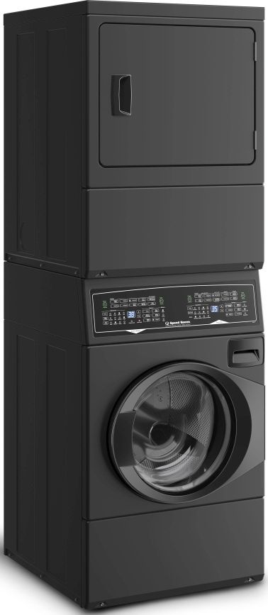 Speed Queen® SF7 Black Electric Stack Laundry, 3.5 Cu. Ft. Washer, 7.0 Cu. Ft. Dryer-1