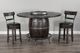 Sunny Designs™ Tobacco Leaf Round Pub Table with Wine Barrel Base-2