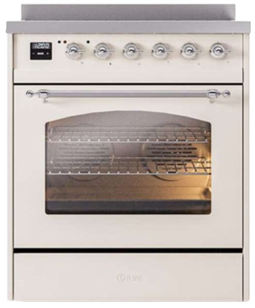 Ilve® Nostalgie II Series 30" Antique White Pro Style Induction Range-0