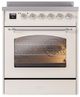 Ilve® Nostalgie II Series 30" Antique White Pro Style Induction Range-0