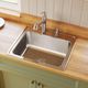 Elkay Lustertone® Classic Lustrous Satin 25" x 22" x 10-3/8" 3-Hole Single Bowl Drop-In Sink-2