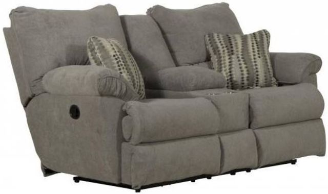 Catnapper® Sadler Mica Power Lay Flat Reclining Console Loveseat