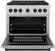 ZLINE Paramount Series Autograph Edition 36" Stainless Steel Pro Style Dual Fuel Range with Matte Black Accents -1