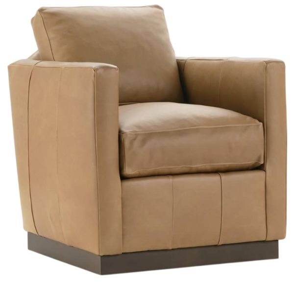 Rowe® Customizable Alba Leather Swivel Chair-0