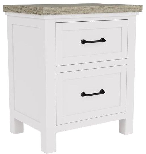 Riverside Furniture Cora Cloud/Fog 2-Drawer Nightstand-0