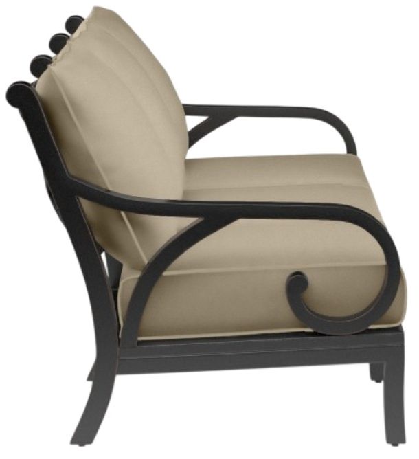 Sunset West Monterey Old World Copper Aluminum Outdoor Sofa with Linen Stone Cushion-1