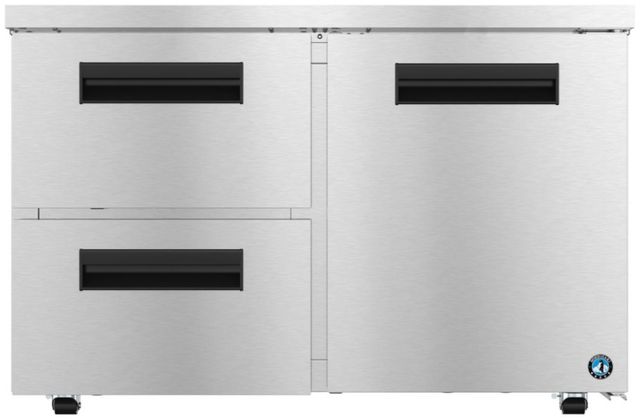 Hoshizaki Steelheart® 48" 12 Cu. Ft. Stainless Steel Two Section Undercounter Low Profile Freezer with Drawer/Door Combo-0