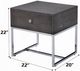 ACME Furniture Iban Gray Oak End Table with Chrome Base-3