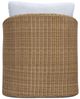 TOV Furniture Axel Blue/Brown Aluminum/Boucle/Wicker Outdoor Accent Chair-3
