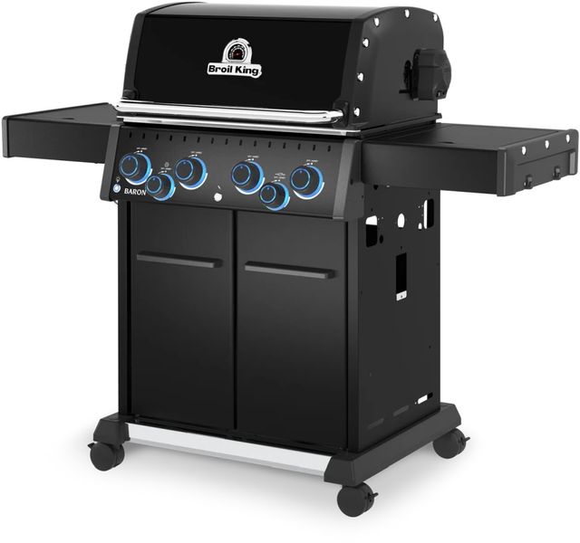 Broil King® Baron™ 490 4-Burner Black Freestanding Natural Gas Grill-2