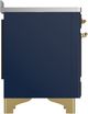 Ilve® Majestic III 48" Midnight Blue Pro Style Induction Range with Triple Glass Door and Brass Trim-4