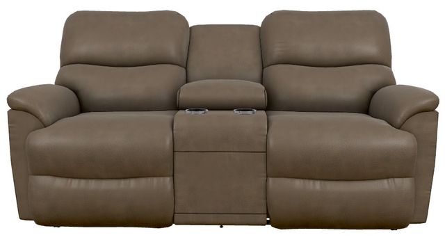 La-Z-Boy® Trouper Mink Manual Reclining Loveseat with Console-1