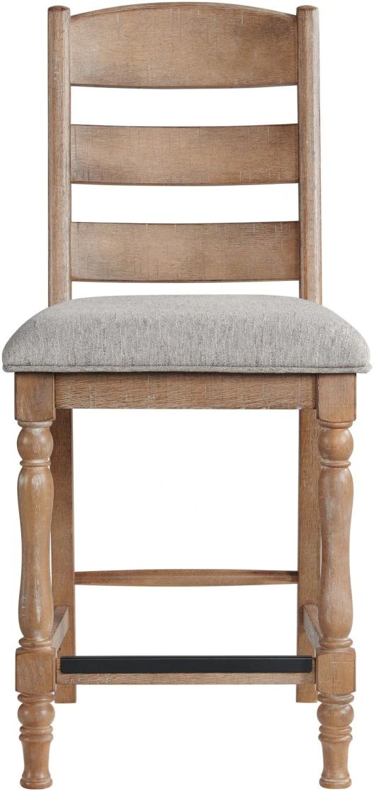 Intercon Highland Gray/Rustic Sandwash Ladder Back Stool-2