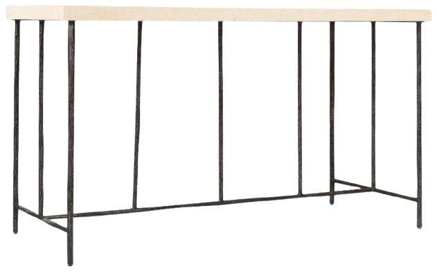 Hooker® Furniture Driftwood Beige Writing Desk with Black Base-0