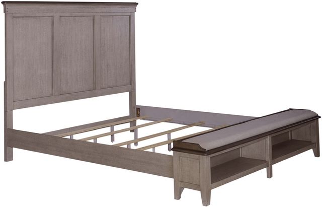 Liberty Furniture Ivy Hollow 5-Piece Dusty Taupe/Weathered Linen King Storage Bed Set-2