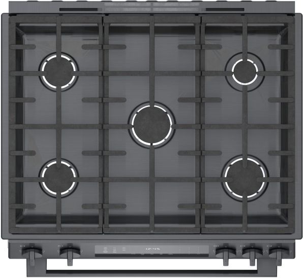 Bosch® 800 Series 30" Black Stainless Steel Slide In Gas Range-3