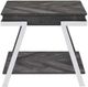 Steve Silver Co. Roma Shadow Gray End Table with Chrome Base-3