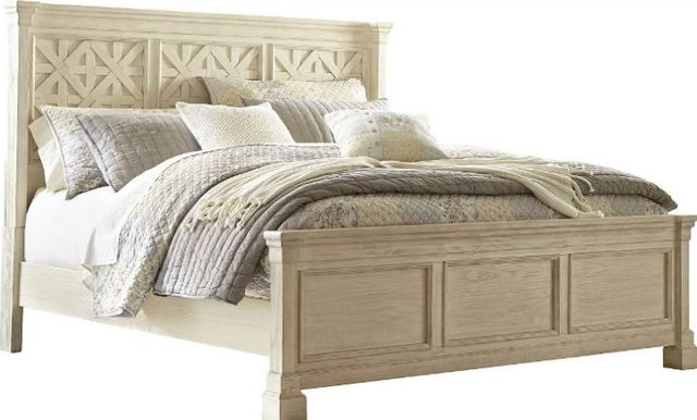 Signature Design by Ashley® Bolanburg 5-Piece Antique White King Panel Bed Set-1