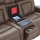 KUKAHOME Aline Sable Power Reclining Loveseat-5