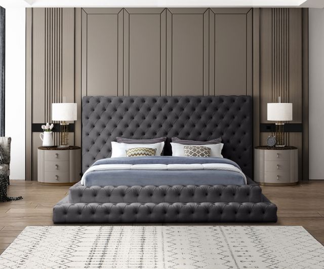 Meridian Furniture Revel Grey King Bed-2