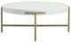 Fairfield® East Camden Pearl Top Round Cocktail Table with Antique Brass Base-2