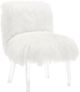 TOV Furniture Sophie White Sheepskin Lucite Chair-0