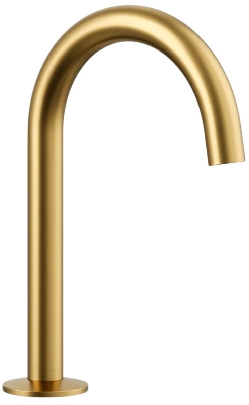 KOHLER® Components® Vibrant Brushed Moderne Brass 1.2 GPM Bathroom Sink Faucet Spout with Tube Design-0