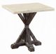 ACME Furniture Romina White Marble Top End Table with Weathered Espresso Base-0