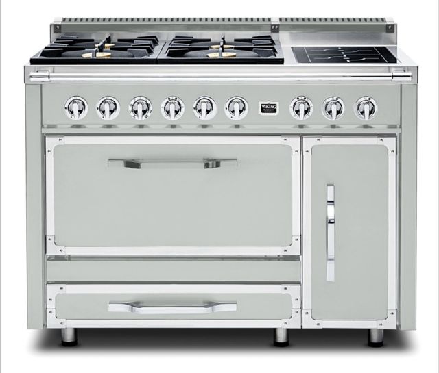 Viking® Tuscany 48" Arctic Grey Dual Fuel Pro-Style Dual Fuel Natural Gas Range-0